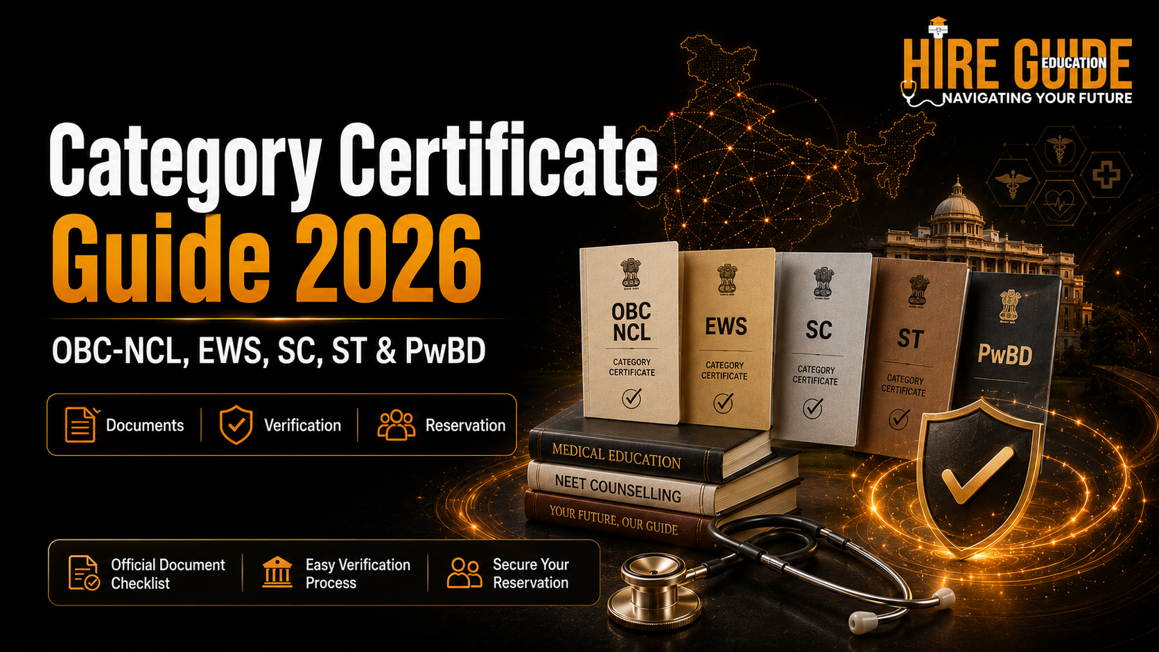 NEET OBC-NCL, EWS, SC, ST and PwBD Certificate Guide 2026 cover image
