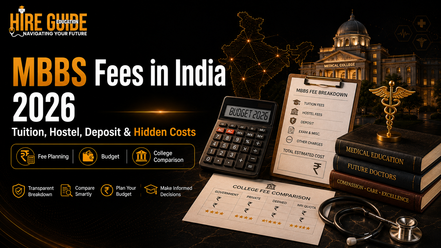 MBBS Fees in India 2026: Tuition, Hostel, Deposit, Bond and Hidden Costs cover image
