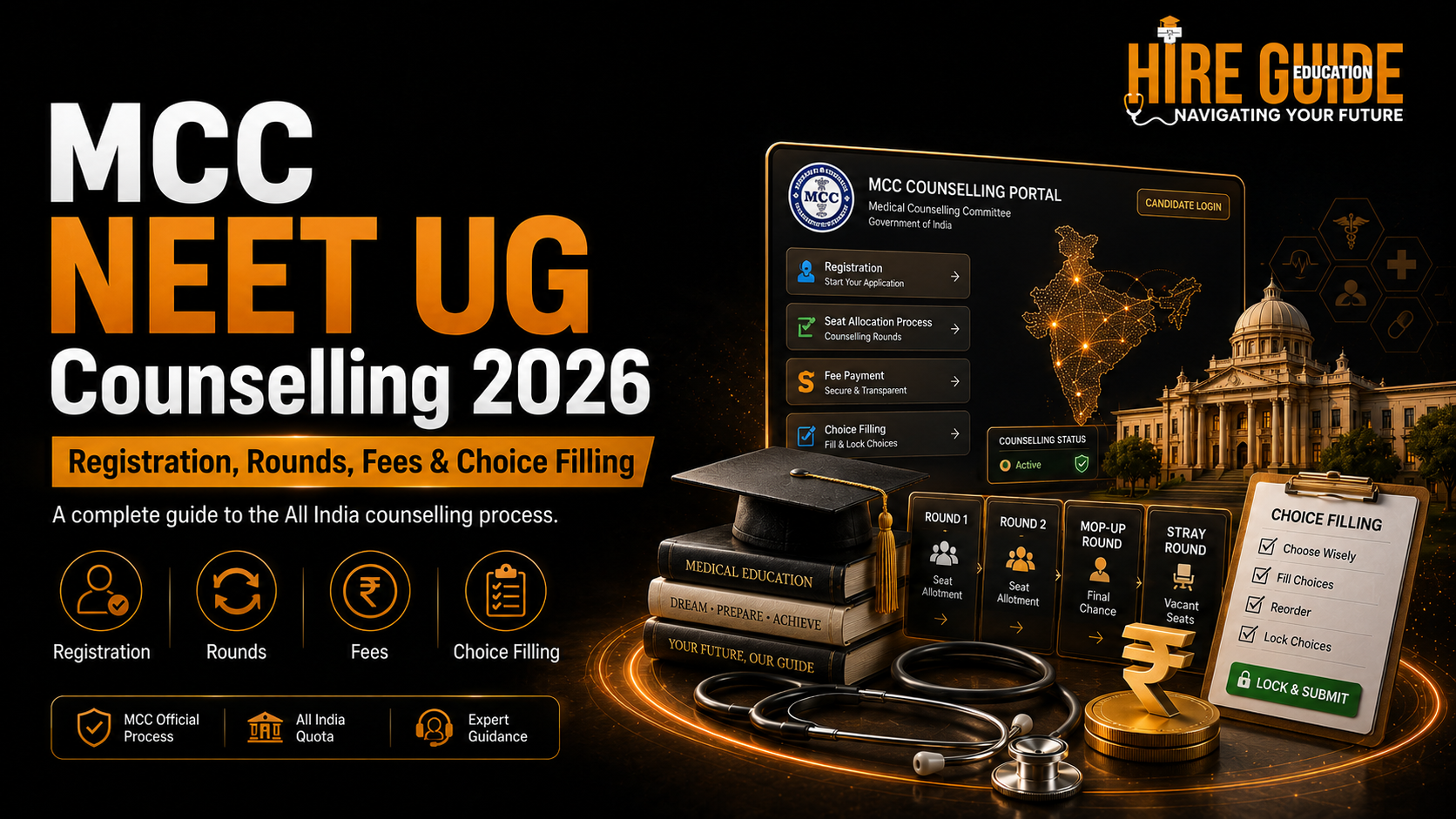 MCC NEET UG Counselling 2026: Registration, Rounds, Fees and Choices cover image