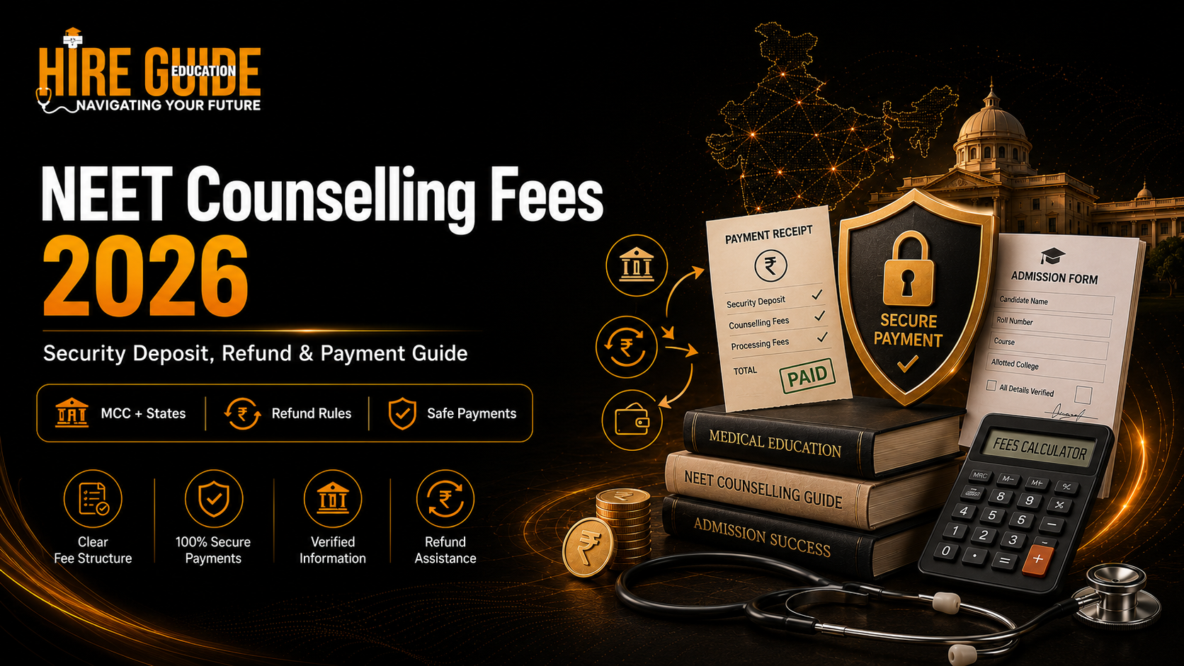 NEET Counselling Fees, Security Deposit and Refund 2026 Explained cover image