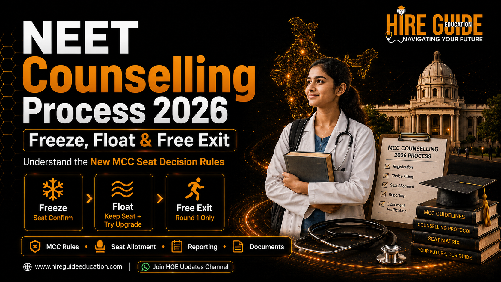 NEET Counselling Process 2026: What Freeze, Float & Free Exit Actually Mean for Your Seat cover image
