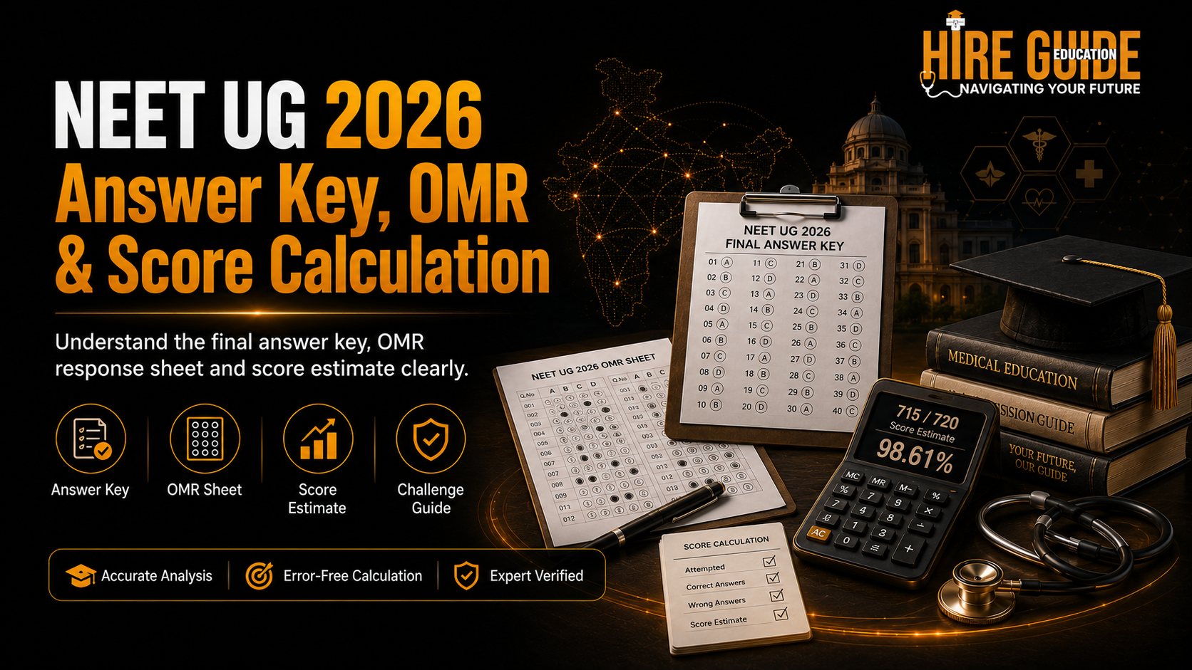 NEET UG 2026 Provisional Answer Key, OMR and Score Calculation Guide cover image