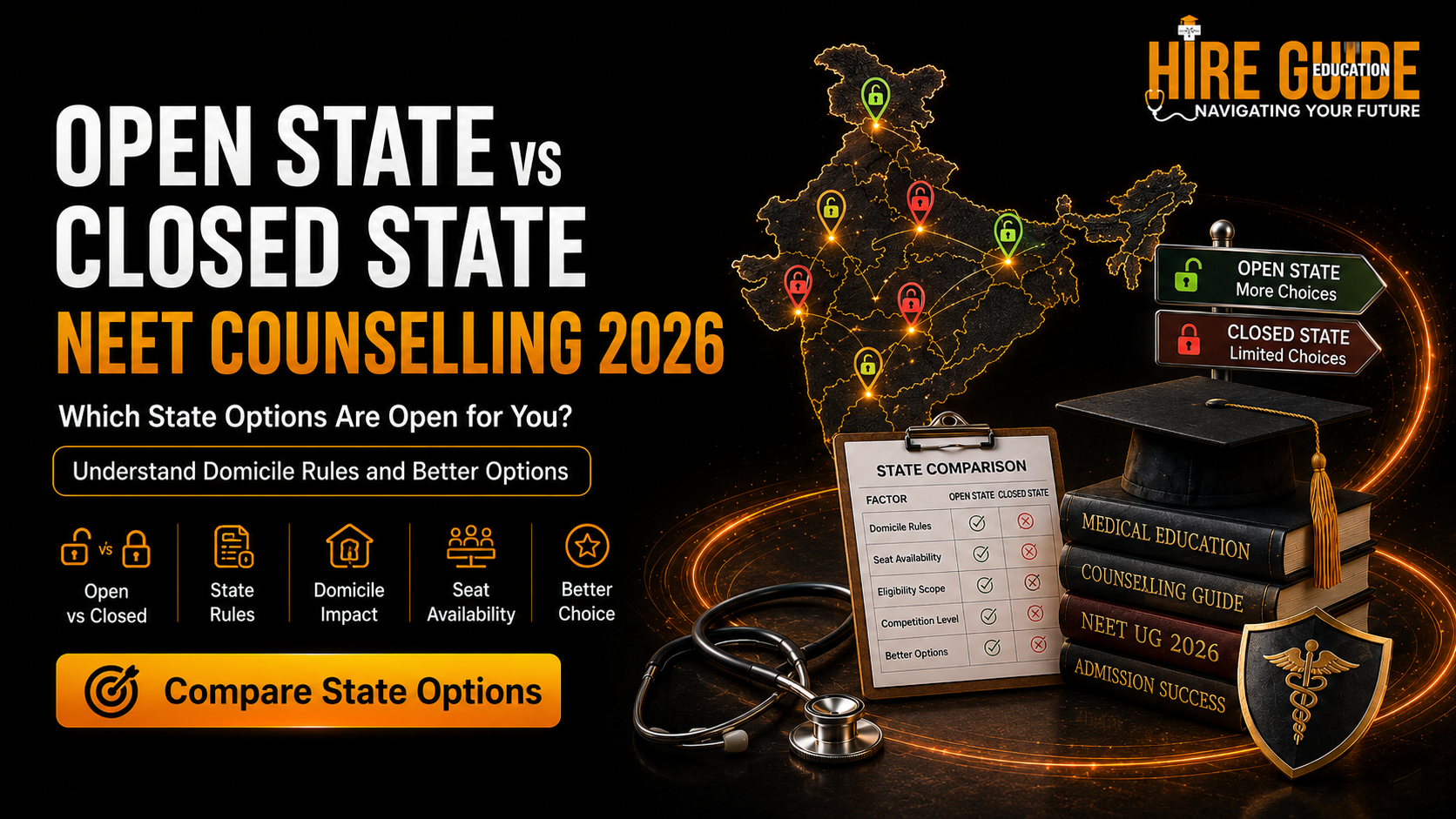 Open State vs Closed State NEET Counselling 2026: Domicile, Private Seats and Better Options cover image