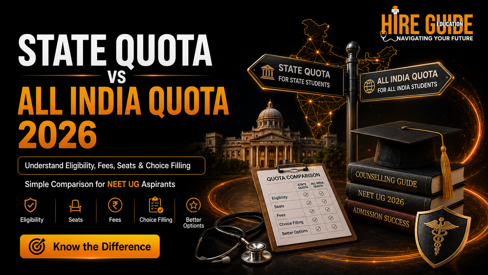 State Quota vs All India Quota NEET UG 2026: Eligibility, Seats, Fees and Choice Strategy cover image